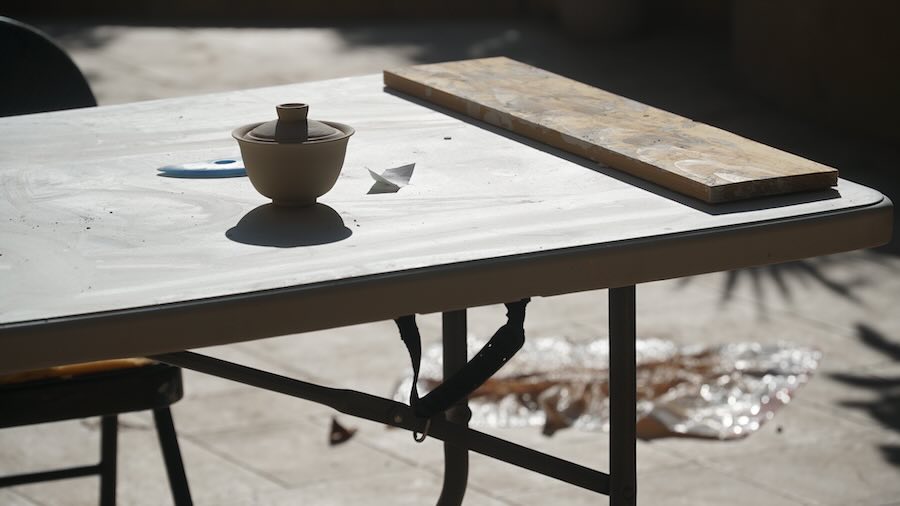 Pottery handbuilding in the afternoon