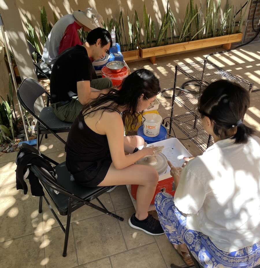 Intro pottery group class for beginners in Irvine