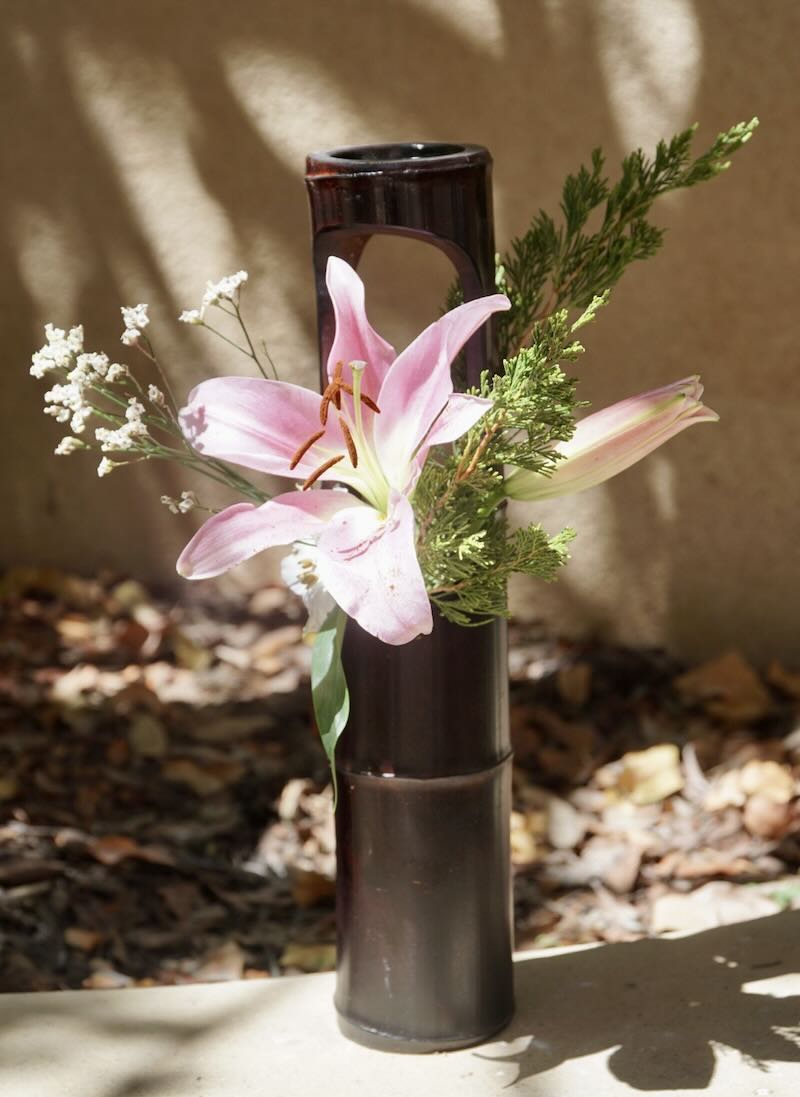 Ikebana flower arrangement