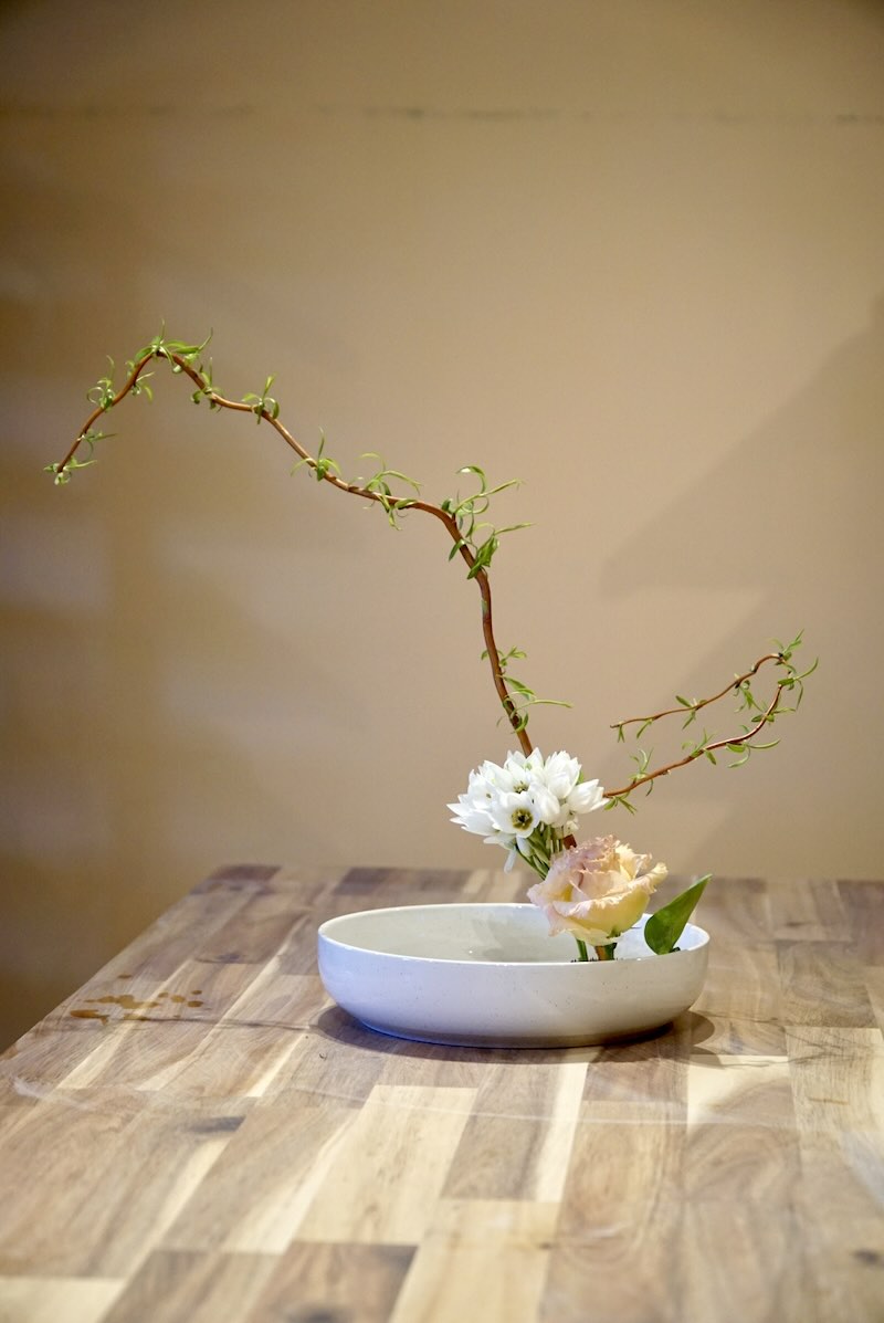 Ikebana flower arrangement