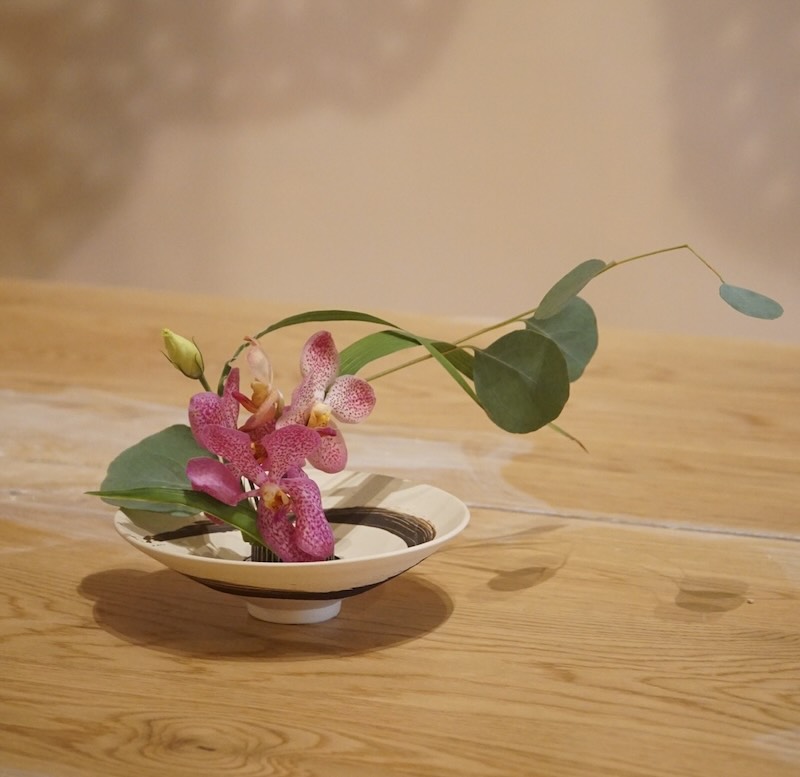Ikebana flower arrangement
